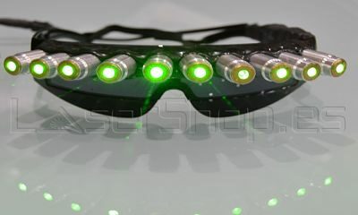 gafas láser verdes con 10 salidas diodo lasertronic