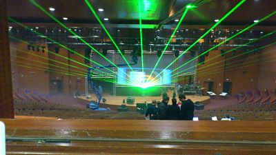 luces laser verdes de interior para eventos